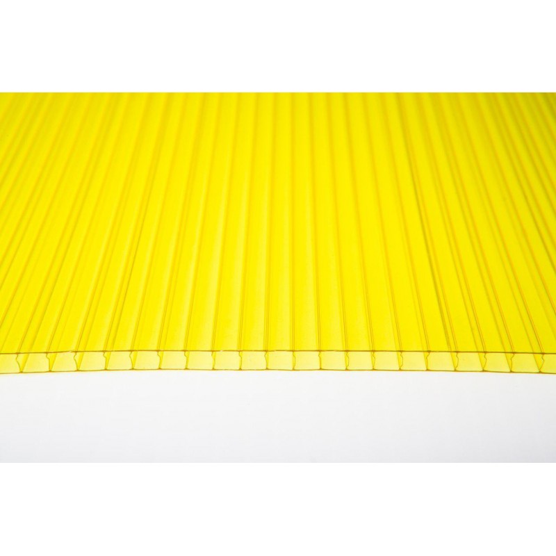 Сотовый поликарбонат 10мм (желтый)